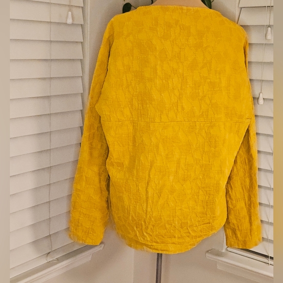 Black Crane Mustard Yellow Blouse - Picture 3 of 6